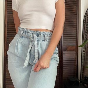 Zara Balloon Ruffle Jeans